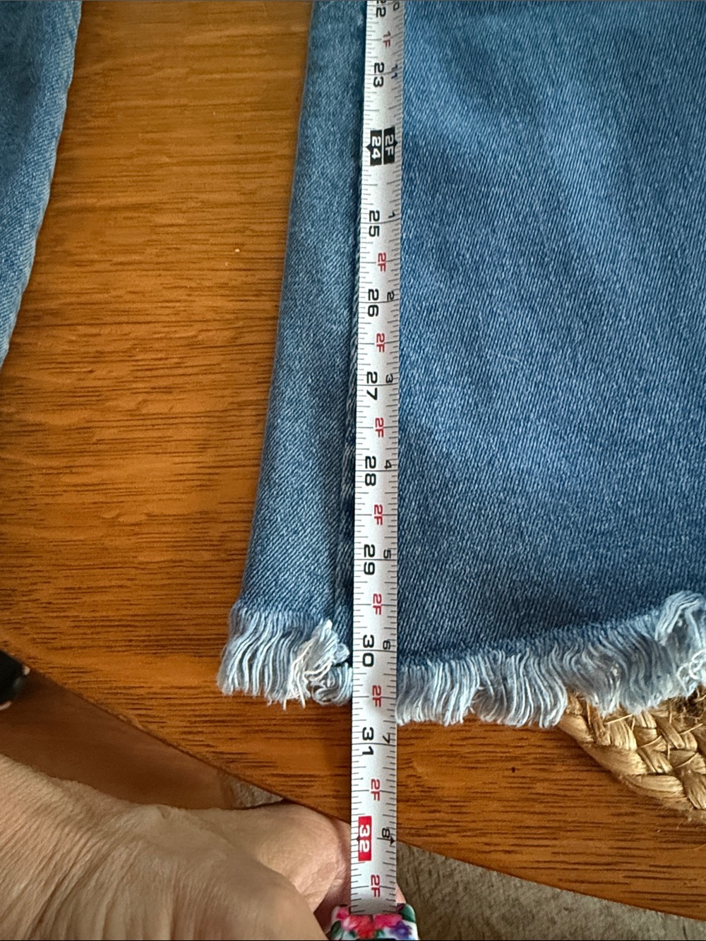 KanCan Light Blue Flared Jeans with Frayed Hem - Picture 8 of 10
